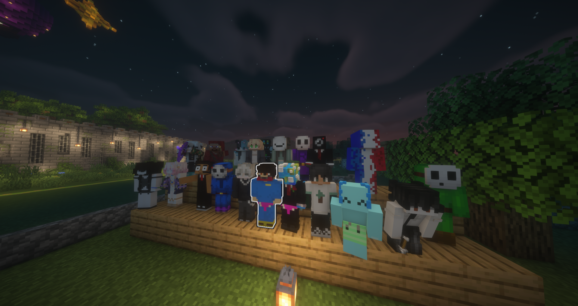 Photo de groupe lors de l'anniversaire de PXghost