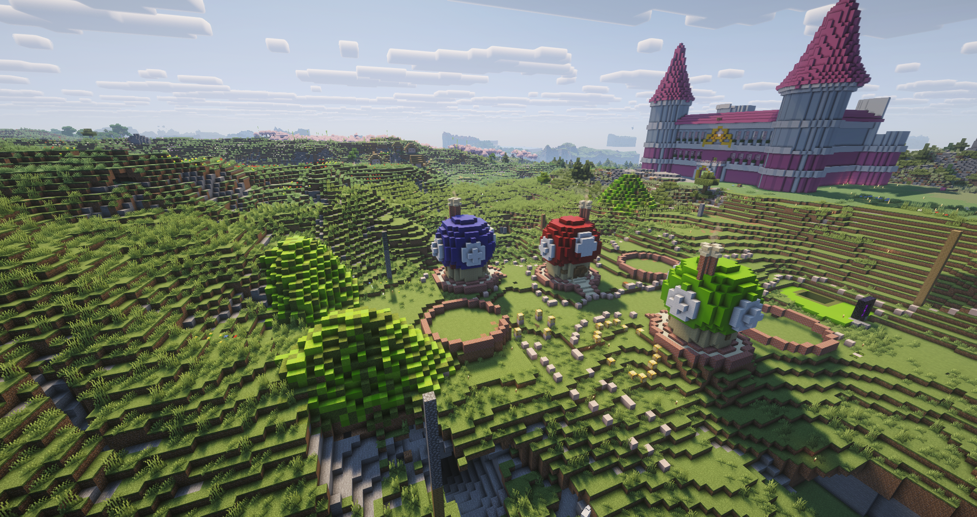 Le Village Champignon, en construction
